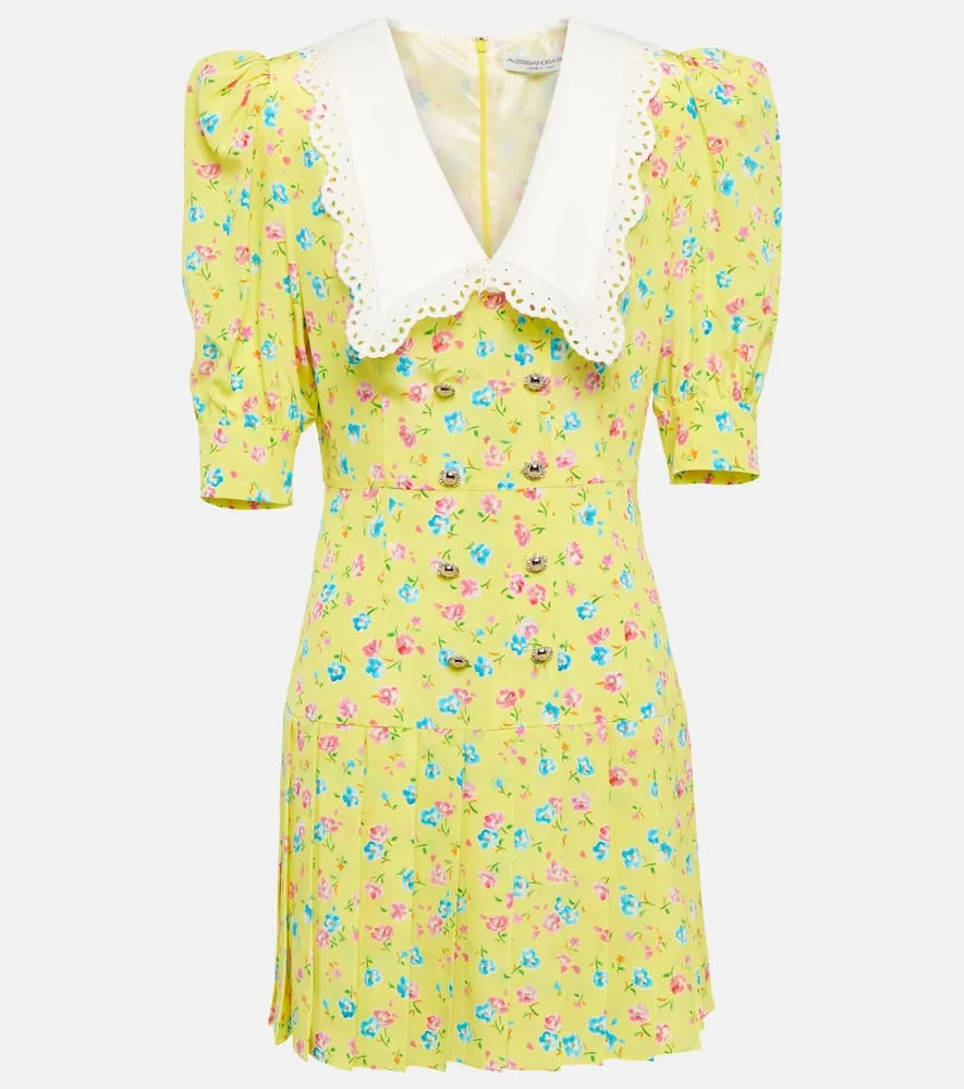 Alessandra Rich Floral silk minidress