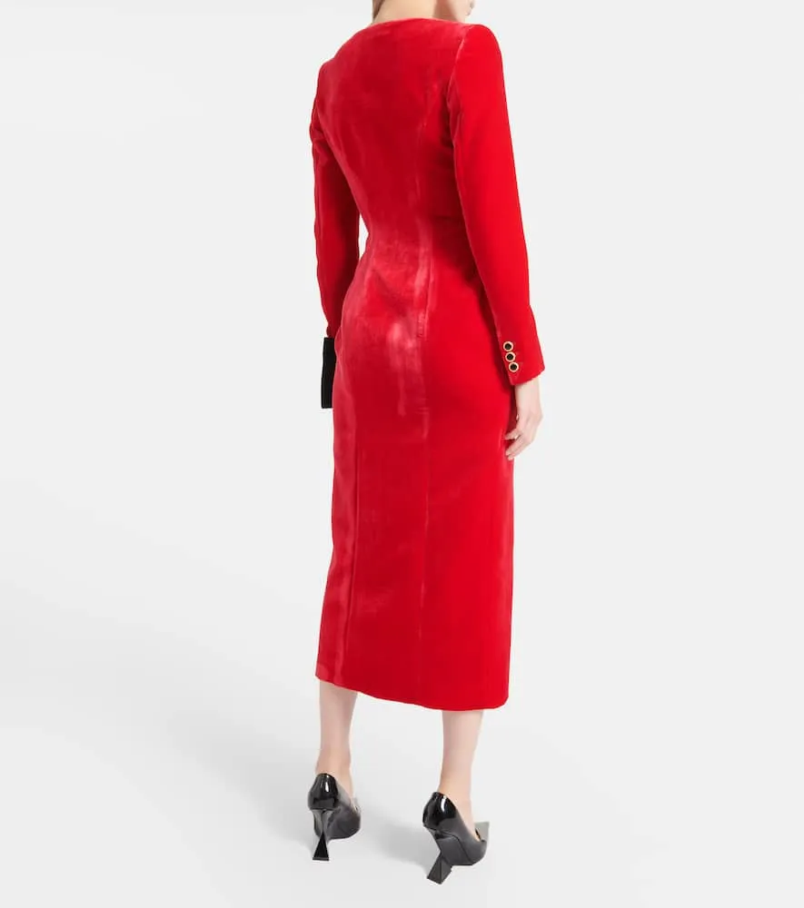 Alessandra Rich Velvet midi dress