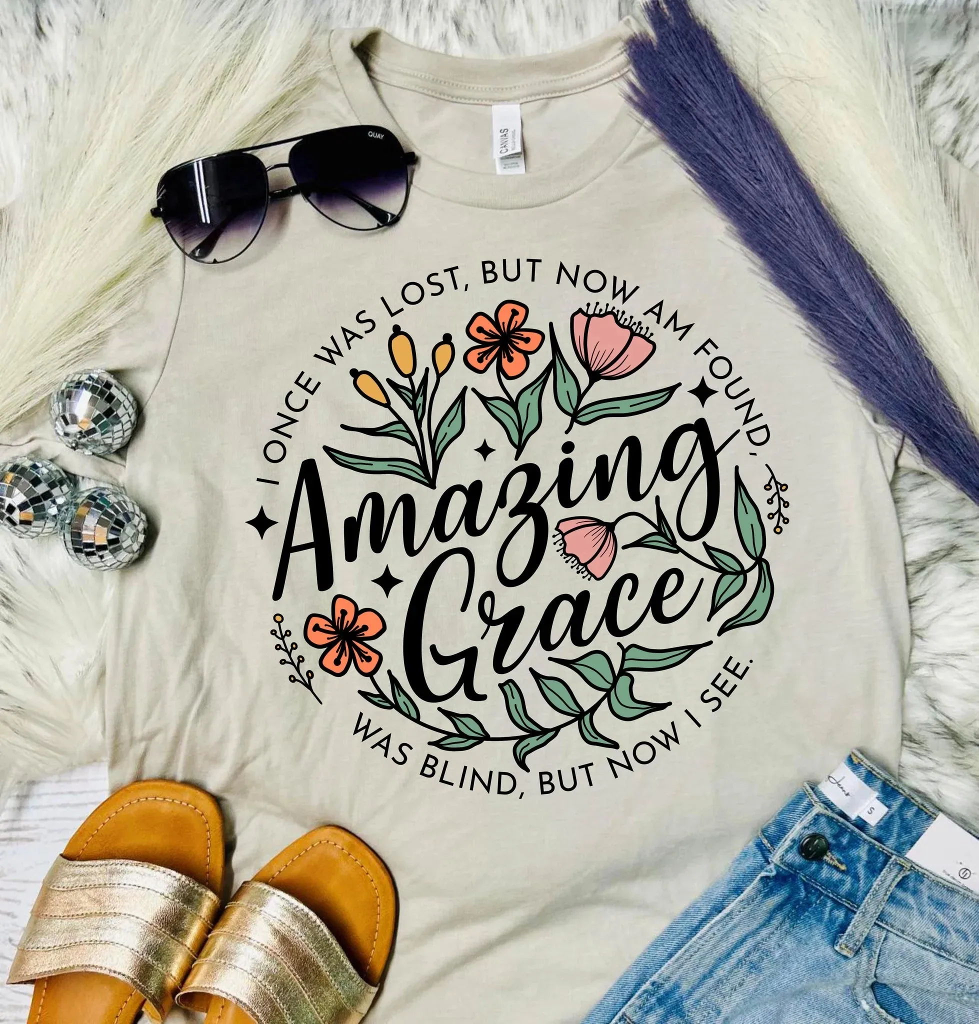 Amazing Grace Floral Tee