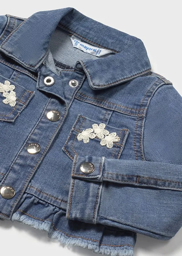 Baby Ruffled Denim Jacket - Medium