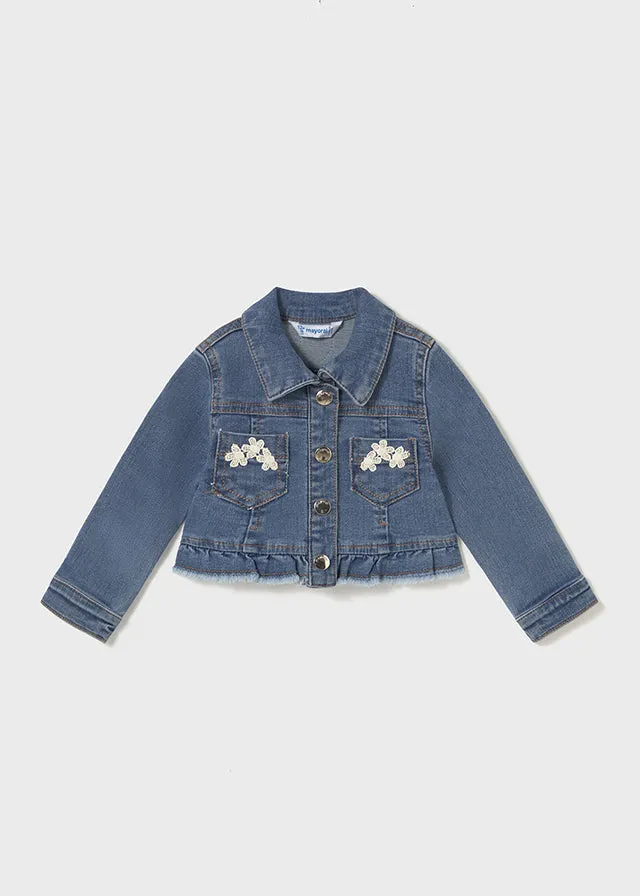 Baby Ruffled Denim Jacket - Medium