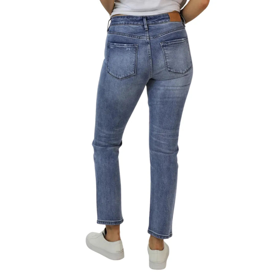 Blaire High Rise Straight Jeans in Urban Bay