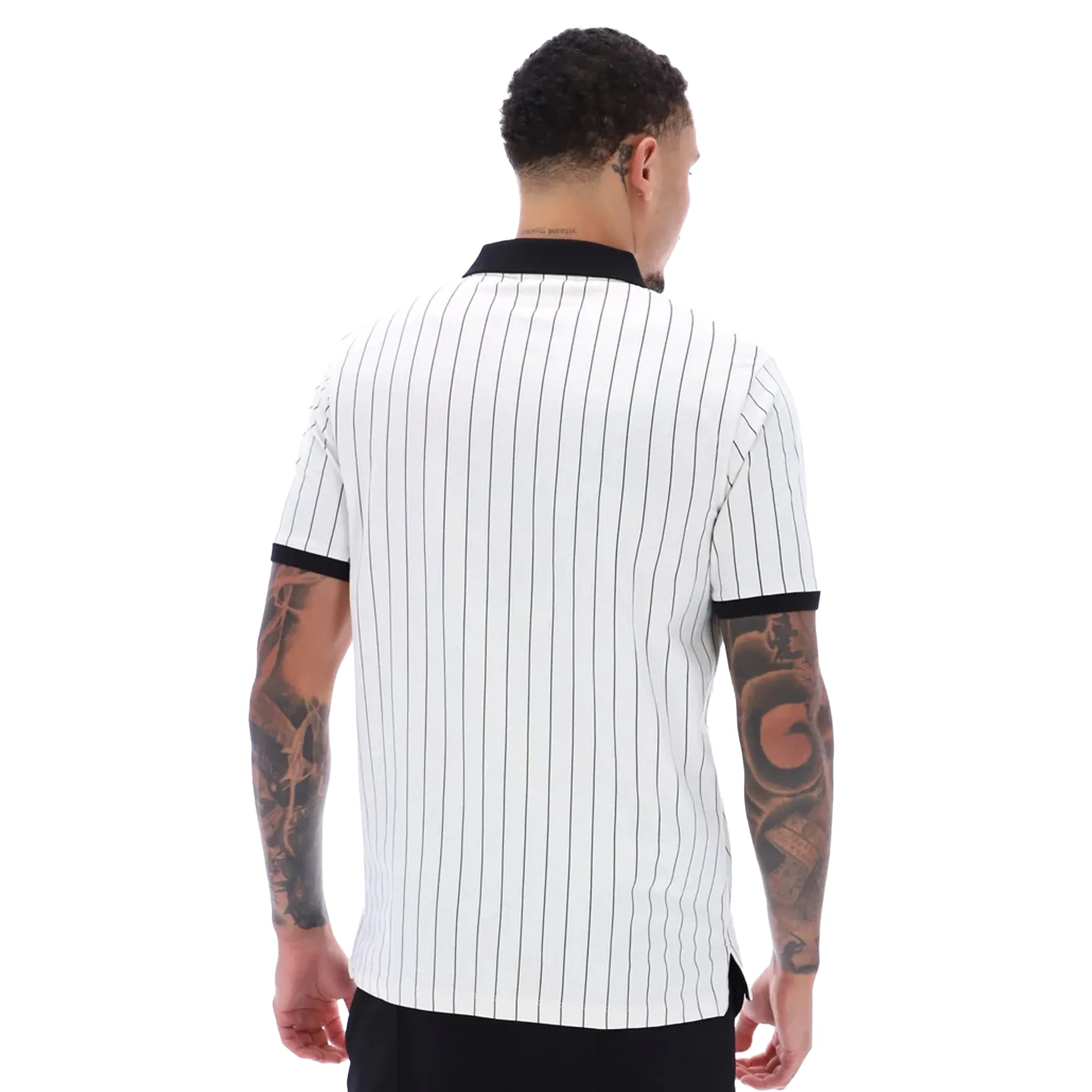 Fila BB1 Classic Striped Polo Shirt Gardenia/Black