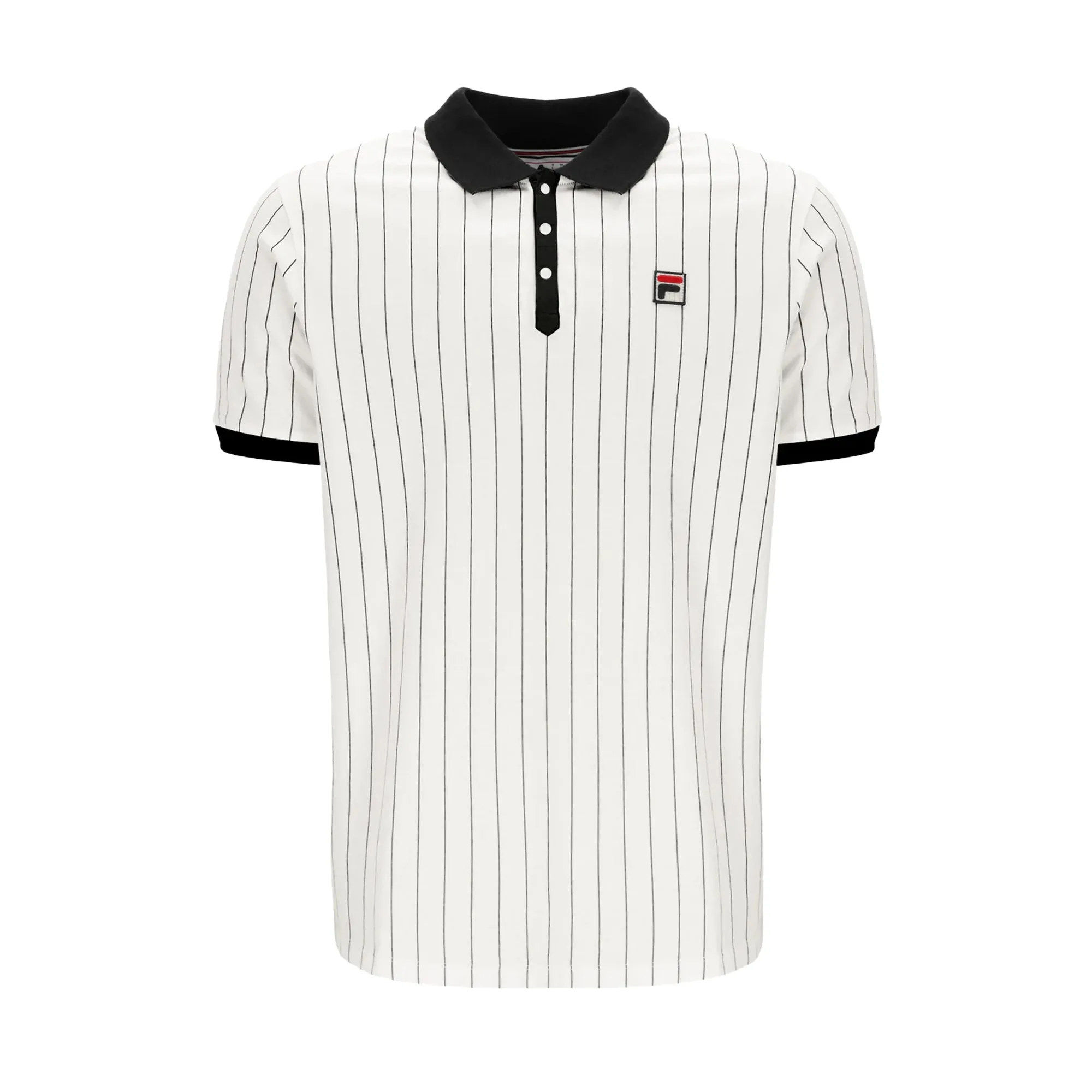Fila BB1 Classic Striped Polo Shirt Gardenia/Black