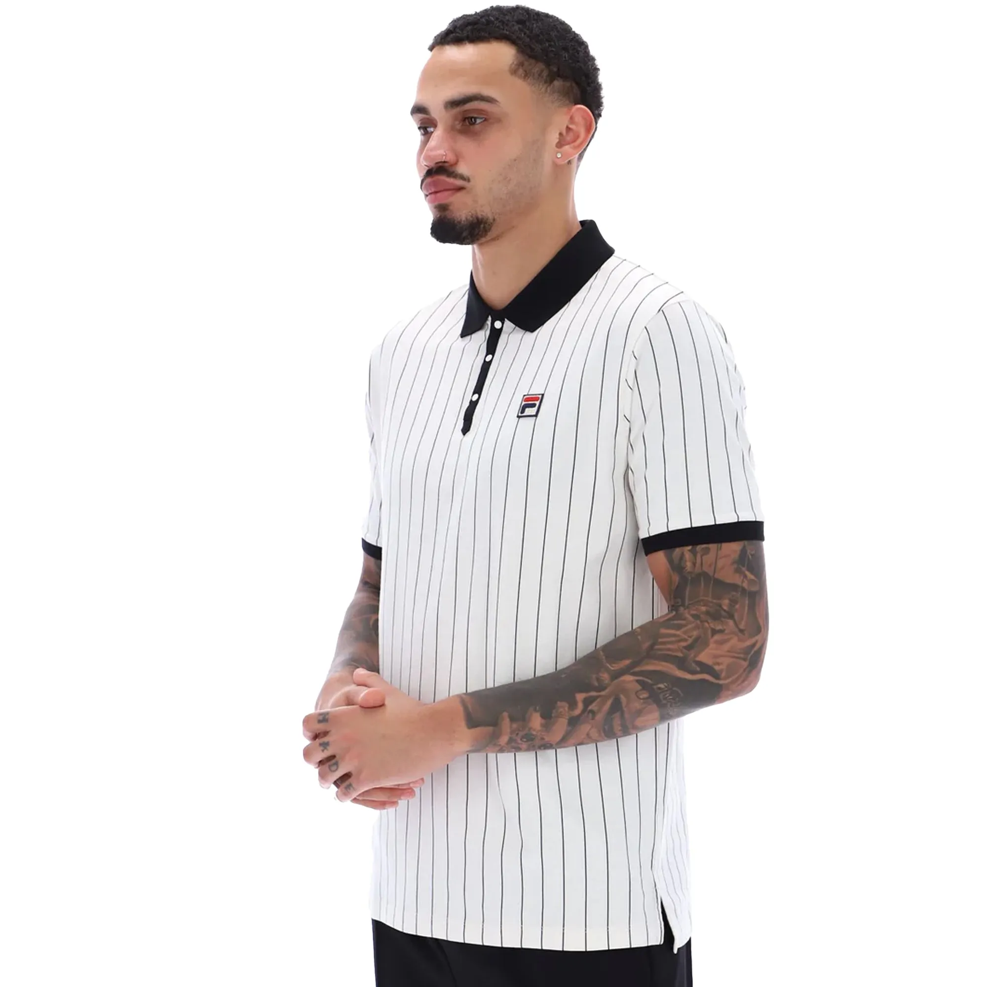 Fila BB1 Classic Striped Polo Shirt Gardenia/Black