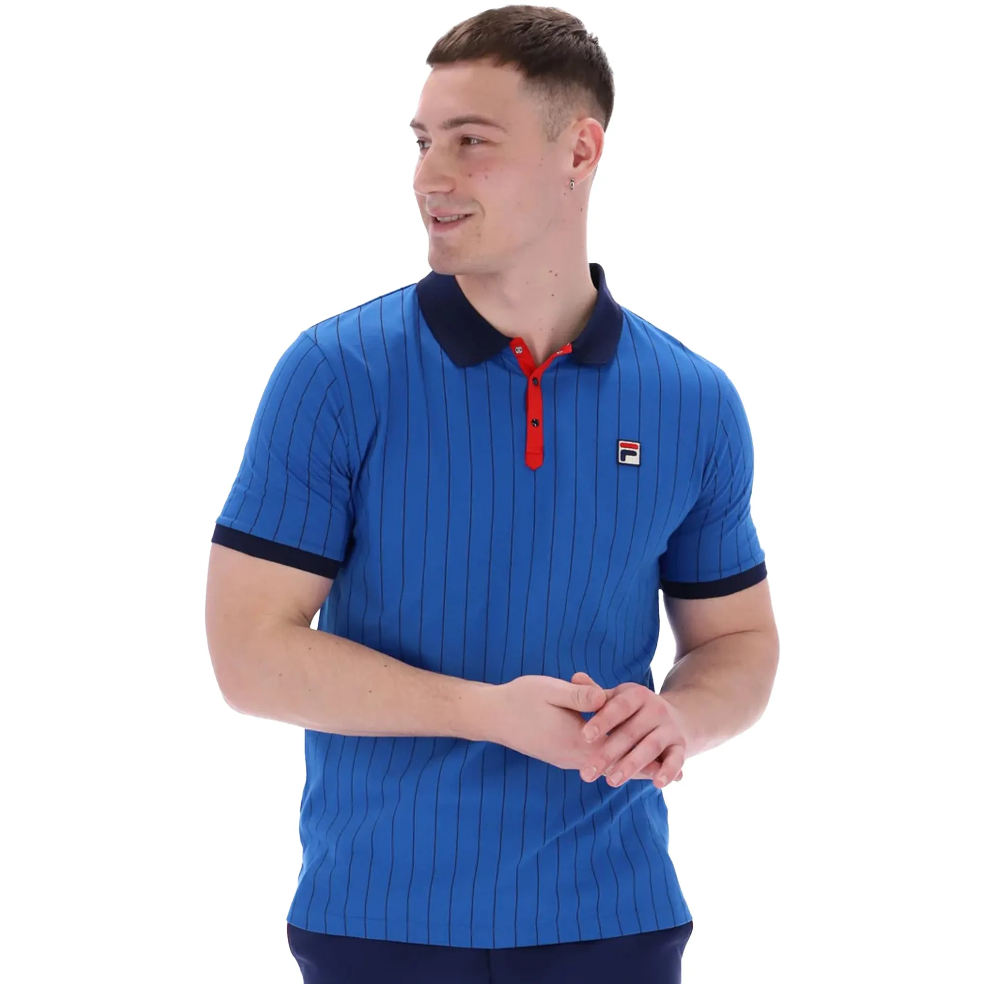 Fila BB1 Classic Striped Polo Shirt Turkish Sea/Fila Navy/Fila Red