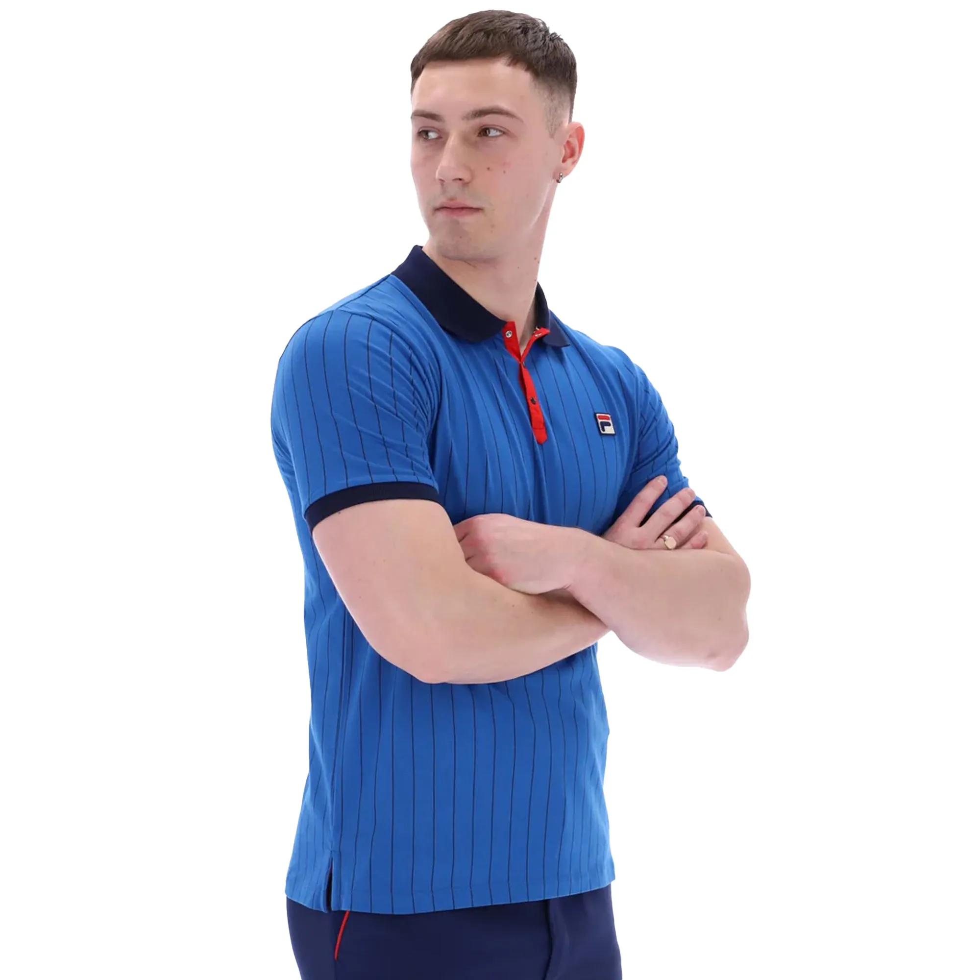 Fila BB1 Classic Striped Polo Shirt Turkish Sea/Fila Navy/Fila Red