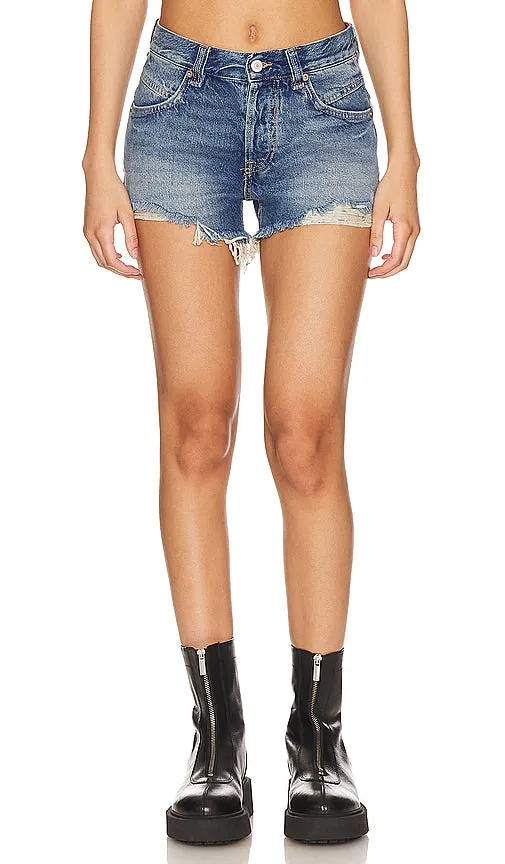 Free People x We The Free Now Or Never Denim Short in Blue