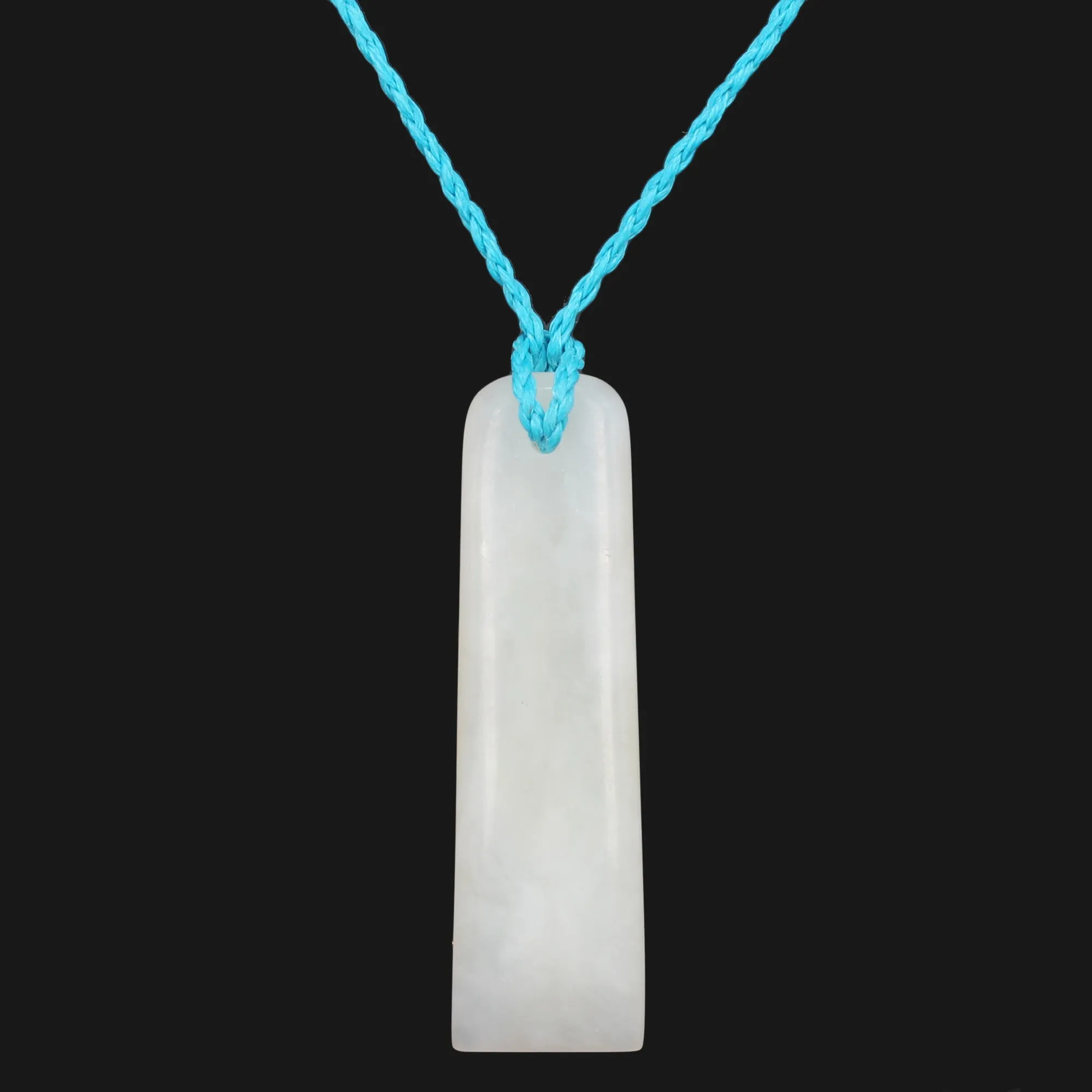 Hand-carved Maori Toki Style Pure White Jade Pendant - Elegant and Durable Jewelry for Any Occasion Eye-catching Design to Your Outdoor Wear