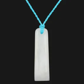 Hand-carved Maori Toki Style Pure White Jade Pendant - Elegant and Durable Jewelry for Any Occasion Eye-catching Design to Your Outdoor Wear