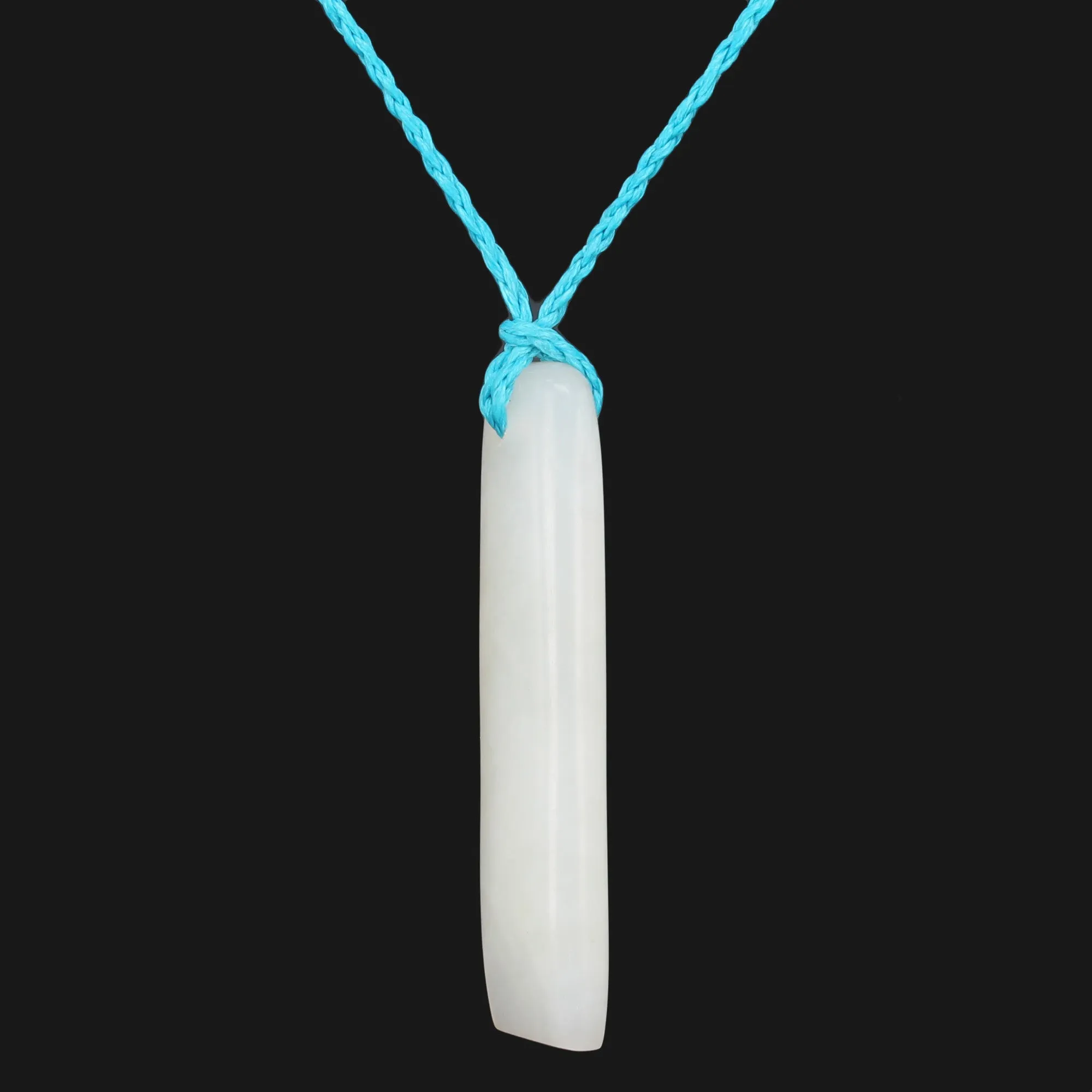 Hand-carved Maori Toki Style Pure White Jade Pendant - Elegant and Durable Jewelry for Any Occasion Eye-catching Design to Your Outdoor Wear