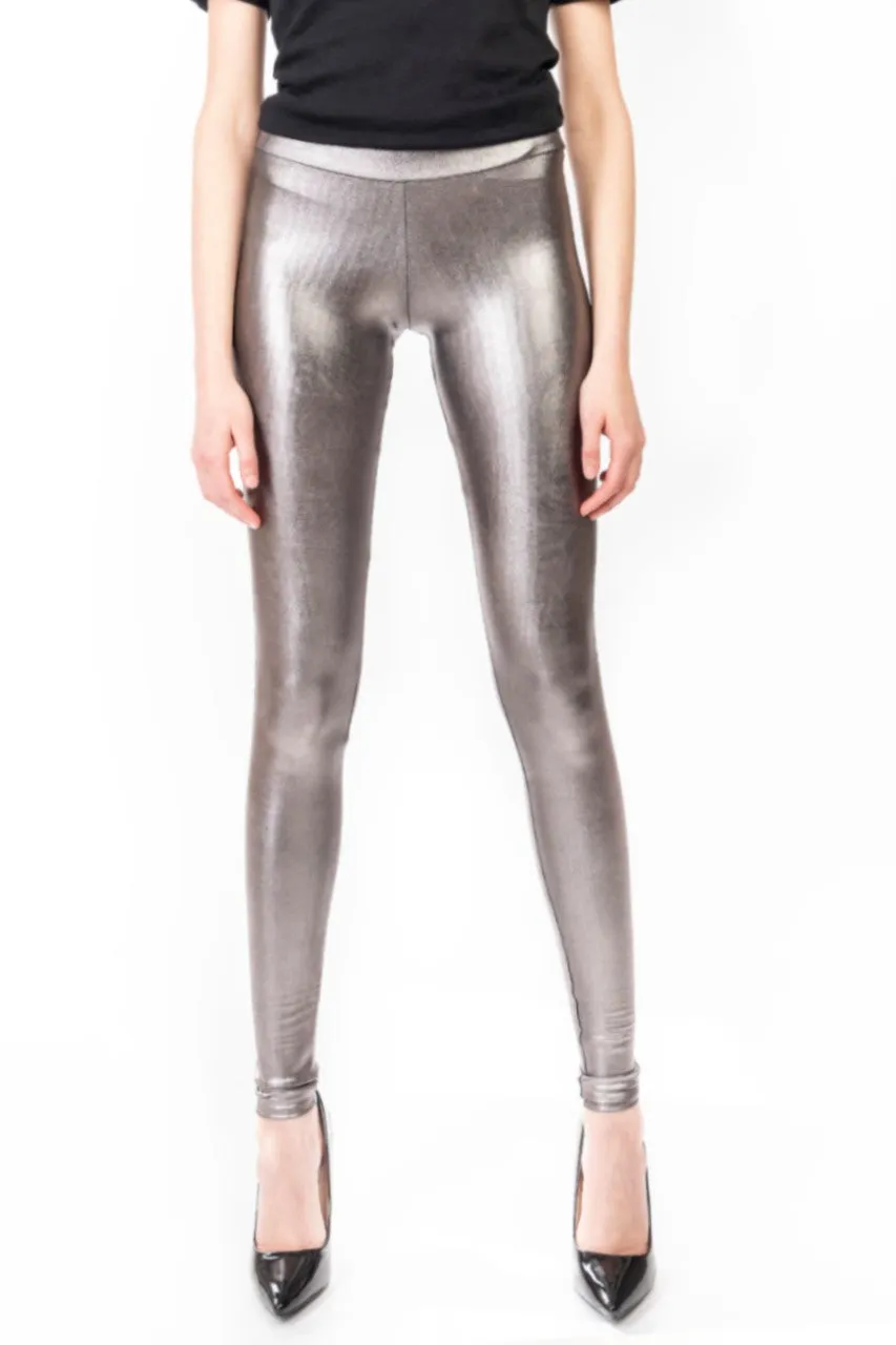 Jeans Back Leggings, Gun Metal Metallic, RTS