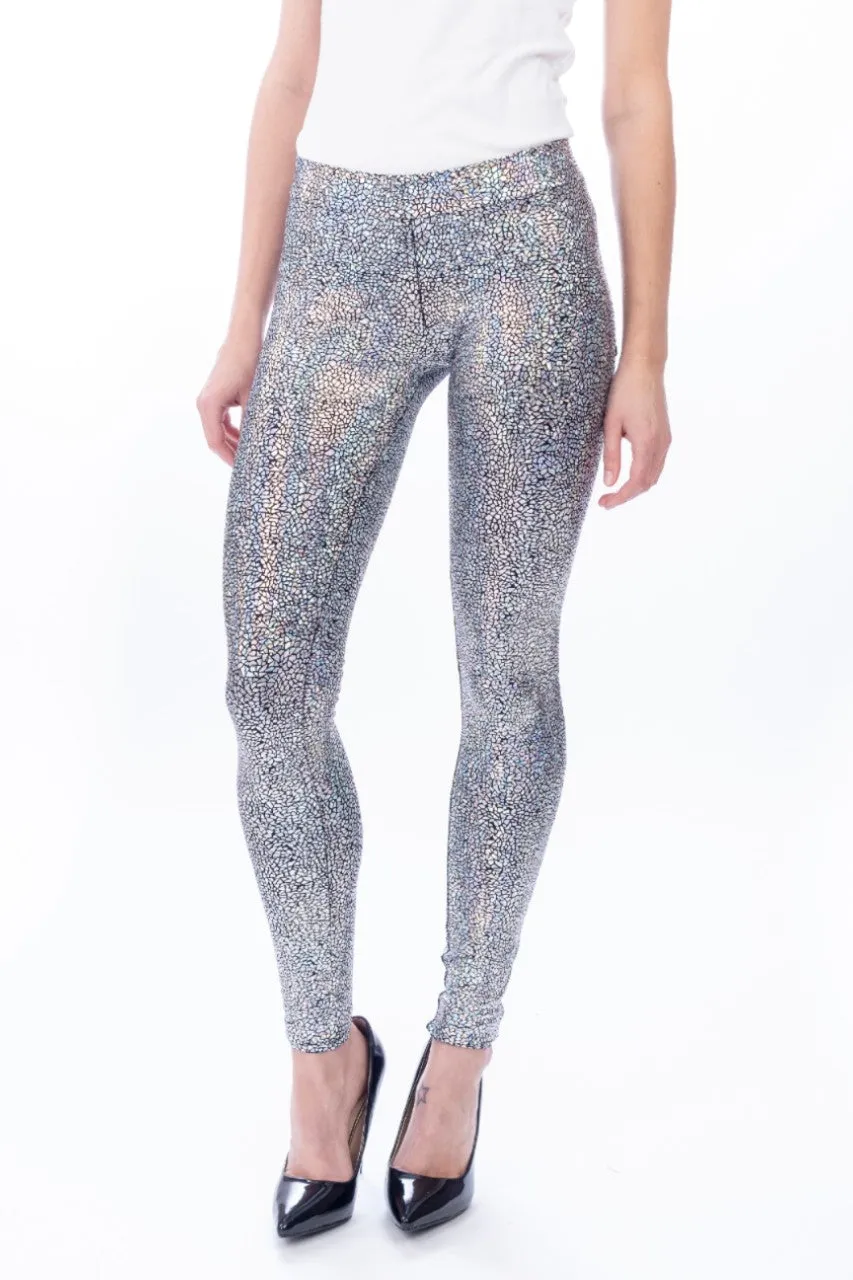 Jeans Back Leggings, Silver