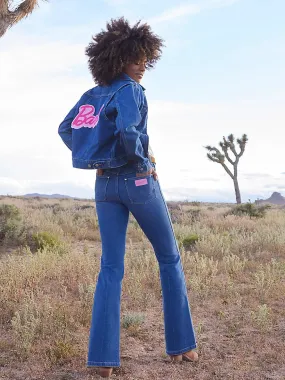 WRANGLER WOMENS X BARBIE™ WESTWARD HIGH RISE BOOTCUT JEAN IN WRANGLER BLUE